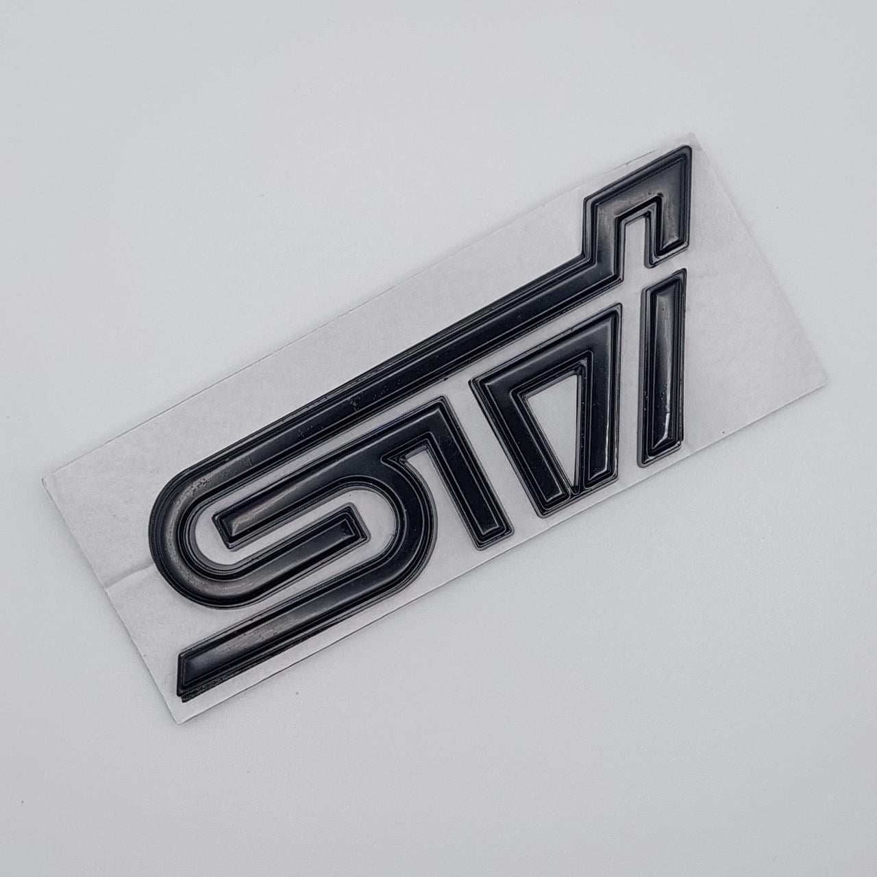 Эмблема STI на заднюю часть Subaru металл Черный глянцевый (1833854039)