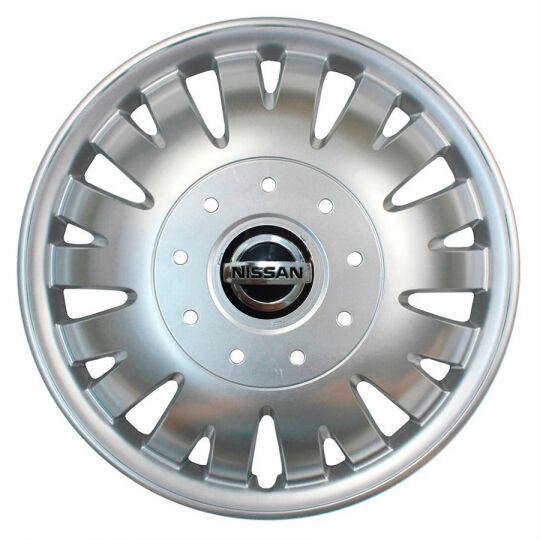 Автомобильные колпаки SKS 410 R16 с логотипом Nissan 4 шт. Серебристый