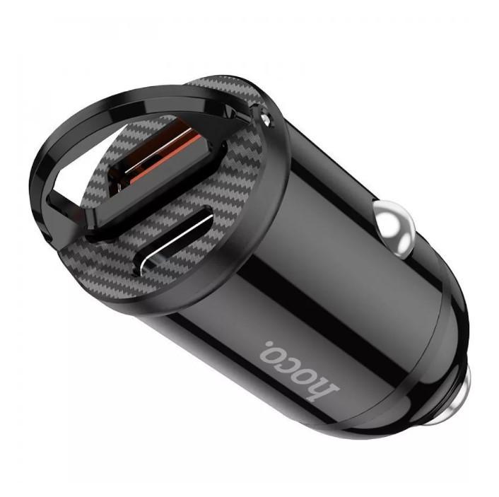 Зарядний пристрій автомобільний Hoco NZ2 Link 30 W Type-C USB Black (1924429697)