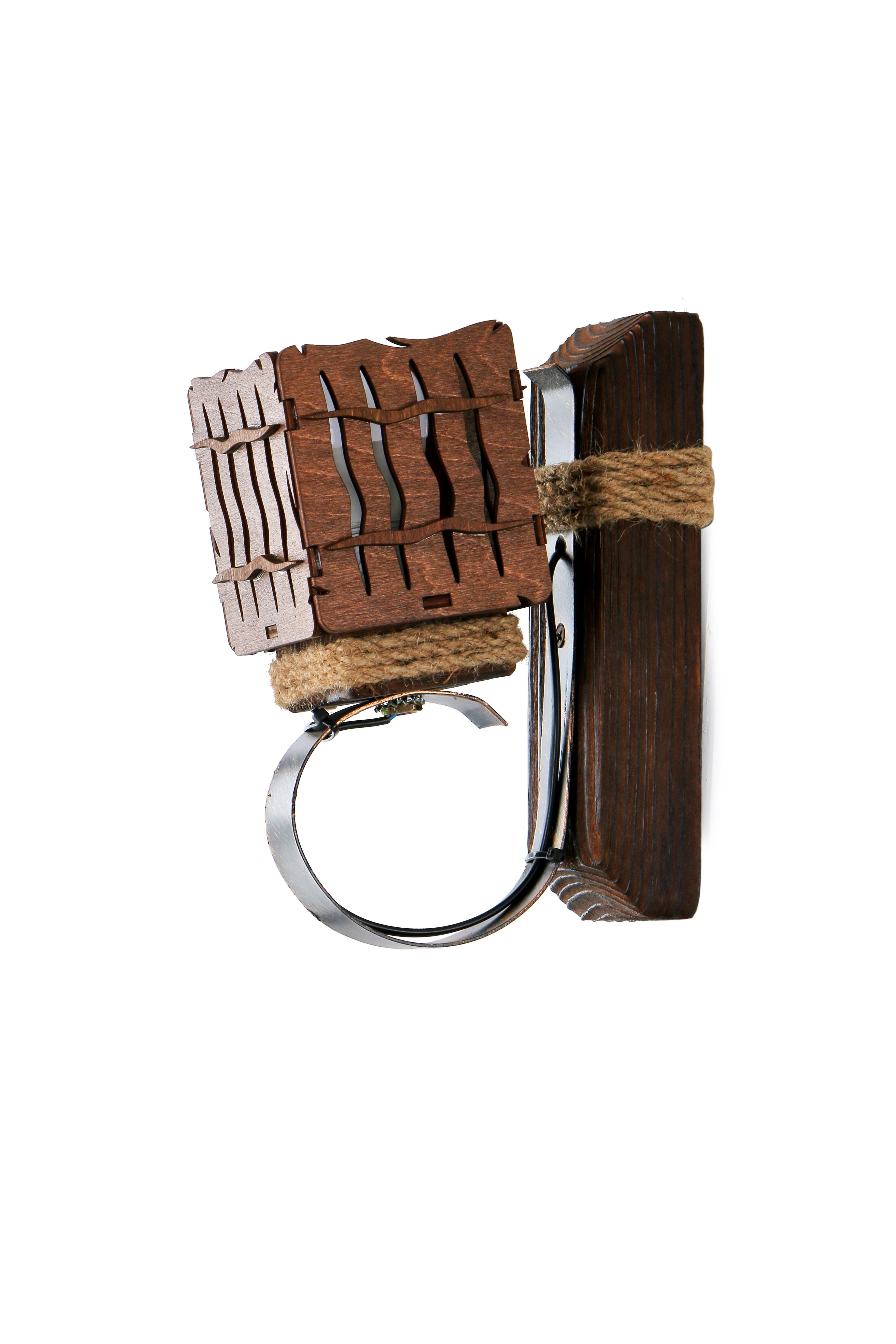 Бра деревянное Sirius темный обжиг на 1 плафон (S7092/1)