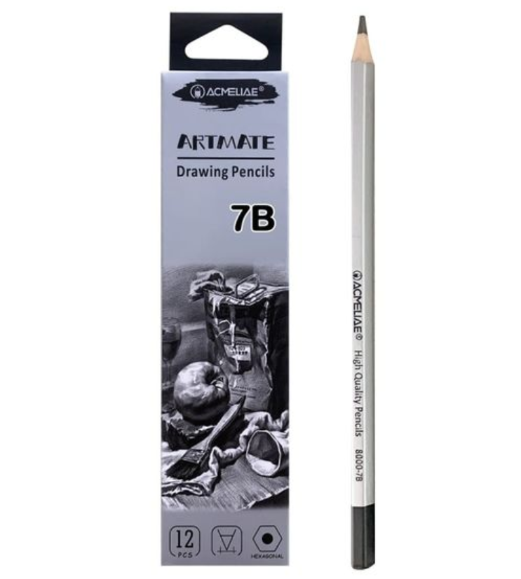 Карандаши чернографитные Acmeliae 7В Artmate 12 шт.