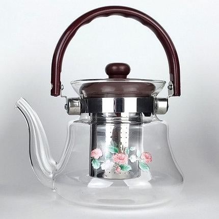 Скляний чайник-заварник А-Плюс TK-1042 Прозорий (1080764631)