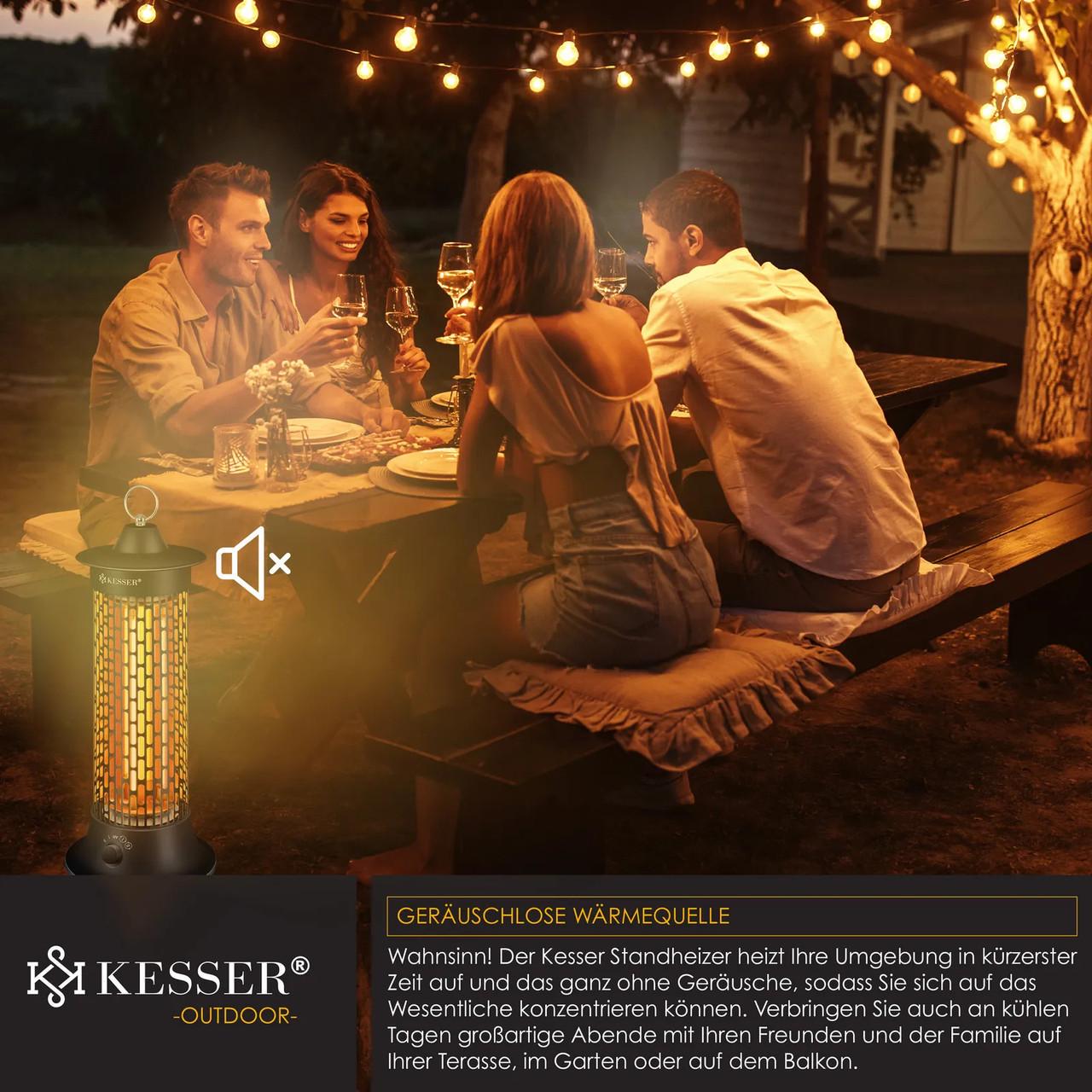 Инфракрасный обогреватель KESSER 1200 Вт IP55 Черный (14232sc) - фото 3 Инфракрасный обогреватель KESSER 1200 Вт IP55 Черный (14232sc) - фото 3