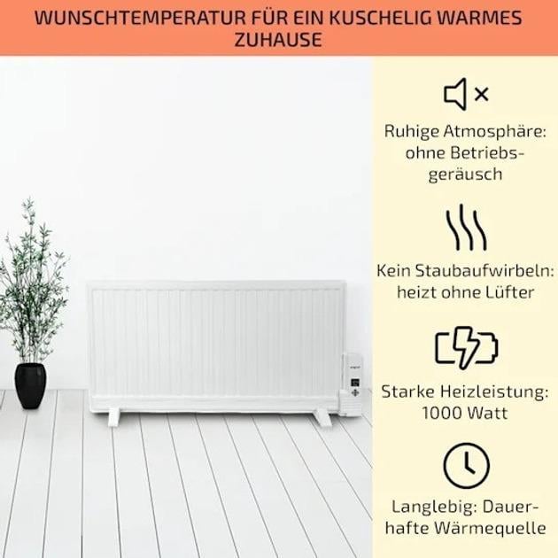 Масляный обогреватель OneConcept Wallander 1000W (10033102) - фото 2 Масляный обогреватель OneConcept Wallander 1000W (10033102) - фото 2