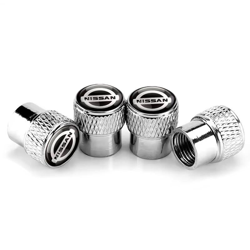 Набір захисних ковпачків на ніпель SUNROZ Caps для Nissan Rif Metal Silver Nissan 4 шт. (A67772)