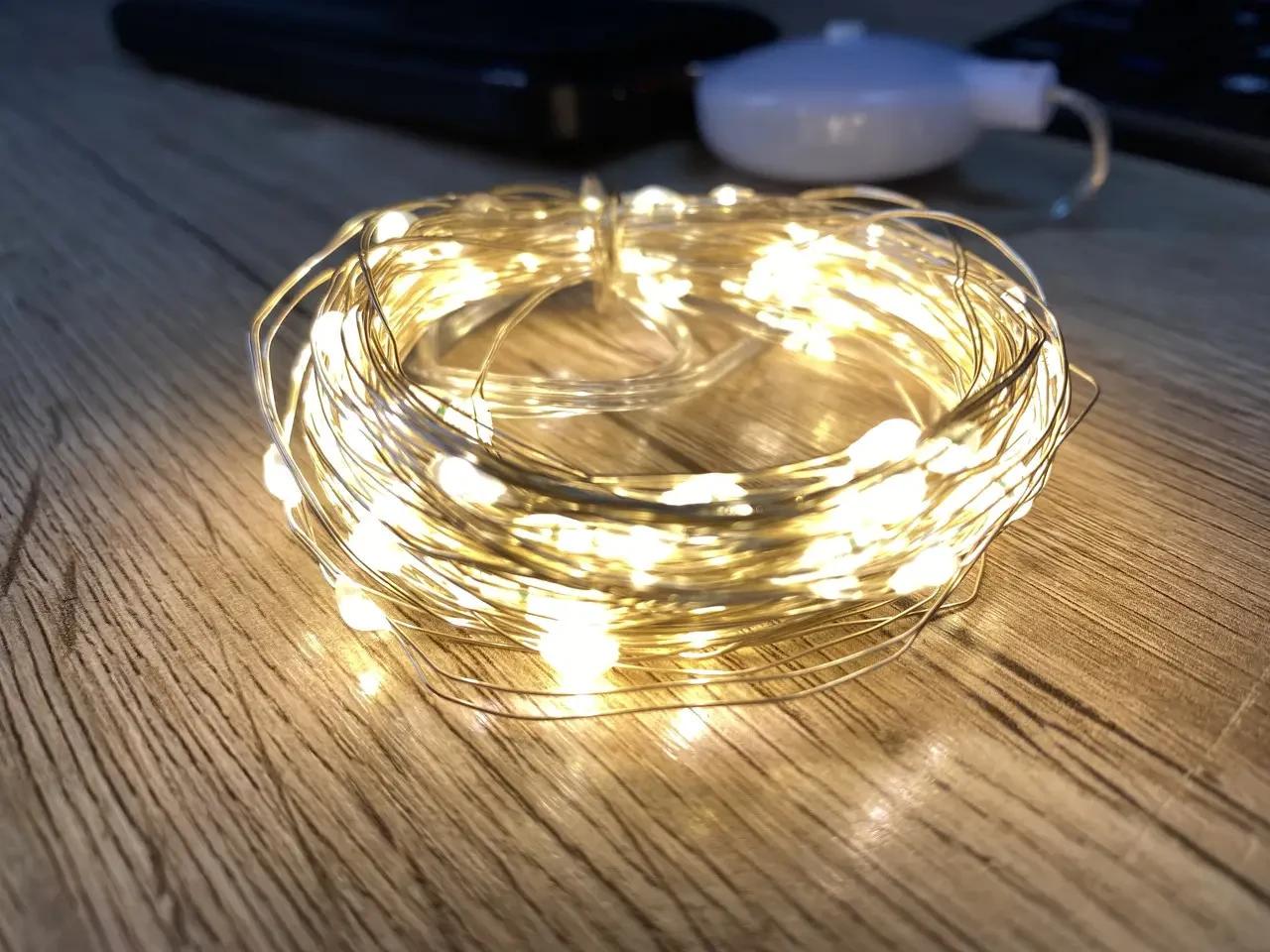 Гирлянда музыкальная USB SF-3 10 м теплый белый свет