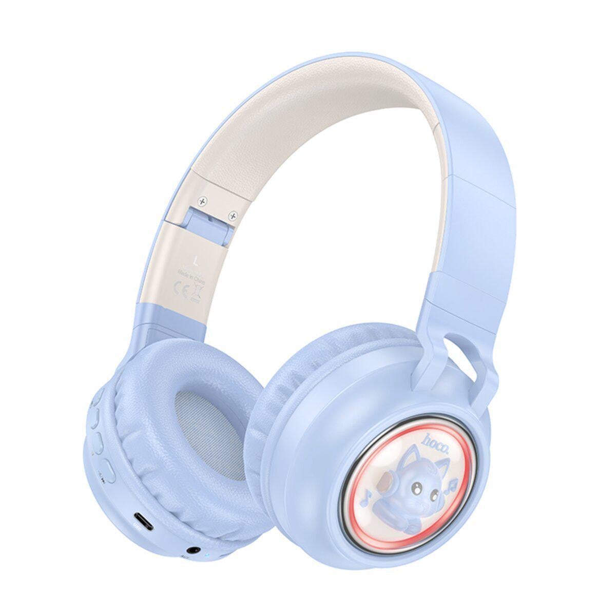 Наушники беспроводные Hoco W50 Cute fun BT headphones BT5.3 400mAh Blue (6942007619592)