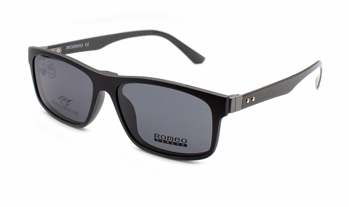 Оправа чоловіча пластикова Romeo 25567A-C3 з трьома змінними насадками та футляром (09521-2)