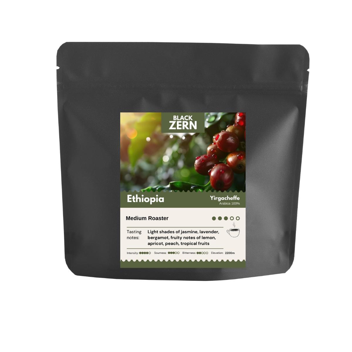 Кава в зернах BlackZern Арабіка Ефіопія Yirgacheffe 250 г