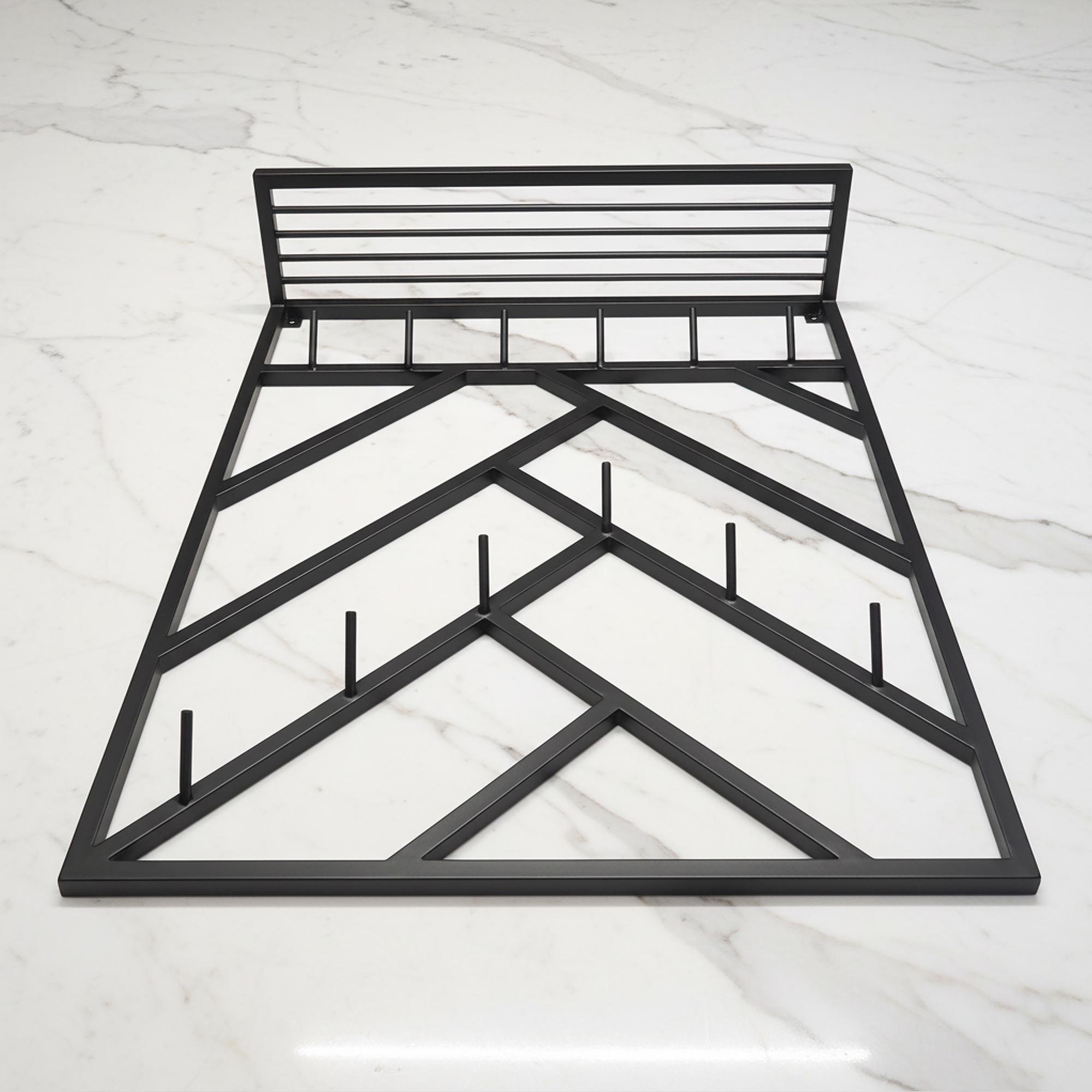 Вешалка для одежды настенная из металла Scandi 800x200 мм H 1000 мм Черный (1554) - фото 3