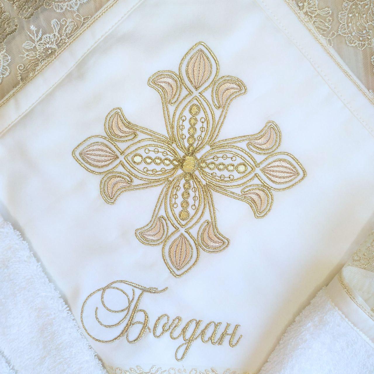 Набор для крещения именной Дева Мария махровая крыжма/мешочки для локона и хранения (2173290464) - фото 5 Набор для крещения именной Дева Мария махровая крыжма/мешочки для локона и хранения (2173290464) - фото 5