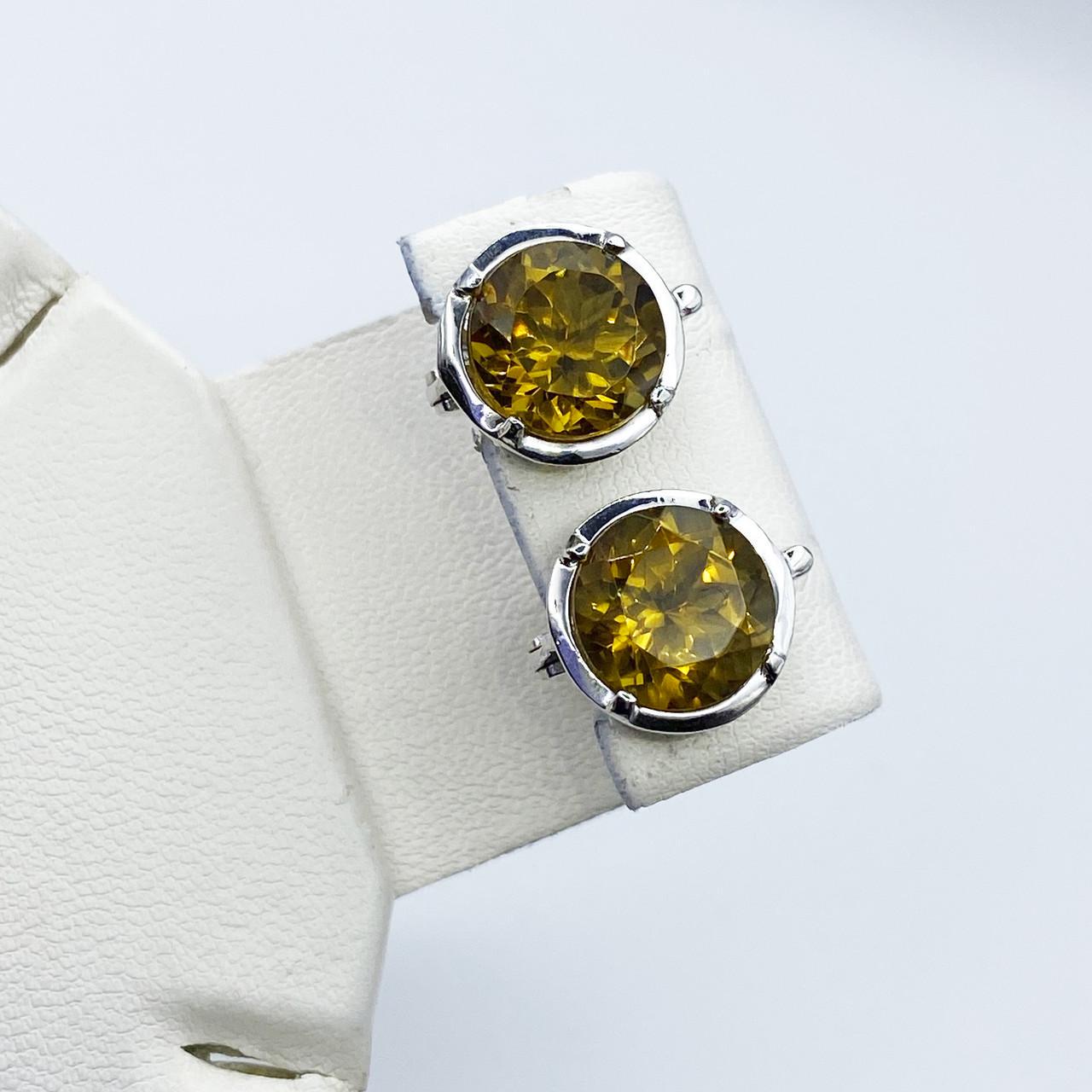 Серьги серебряные с султанитом 5,18 г (2216455643)