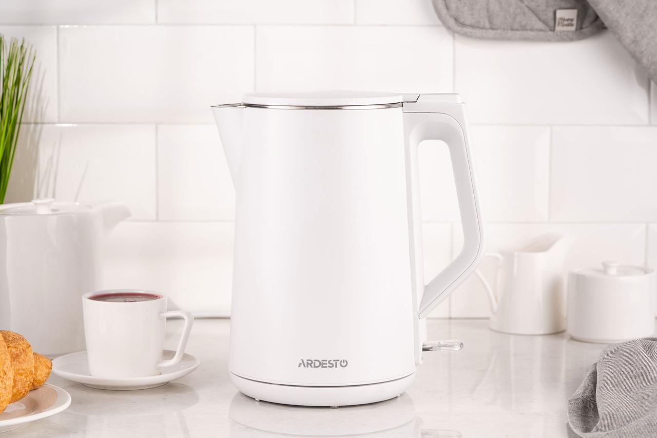 Електрочайник Ardesto Strix, подвійні стінки глянець 1,5 л Білий (EKL-X50) - фото 4 Електрочайник Ardesto Strix, подвійні стінки глянець 1,5 л Білий (EKL-X50) - фото 4