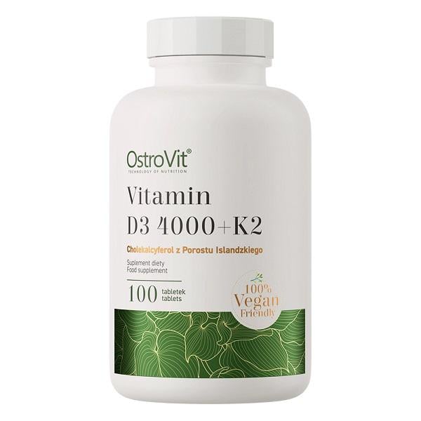 Мультивітаміни для спорту Ostrovit Vege Vitamin D3 4000/K2 100 таблеток (000021043)