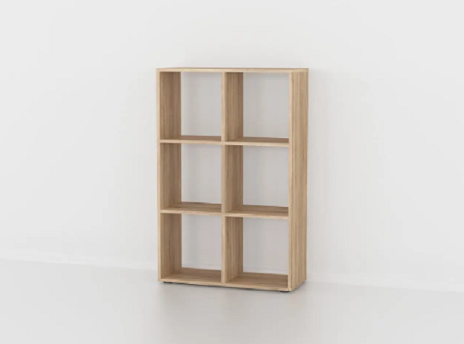 Стеллаж для книг на 6 ячеек открытый Дуб сонома (P58б) - фото 1 Стеллаж для книг на 6 ячеек открытый Дуб сонома (P58б) - фото 1