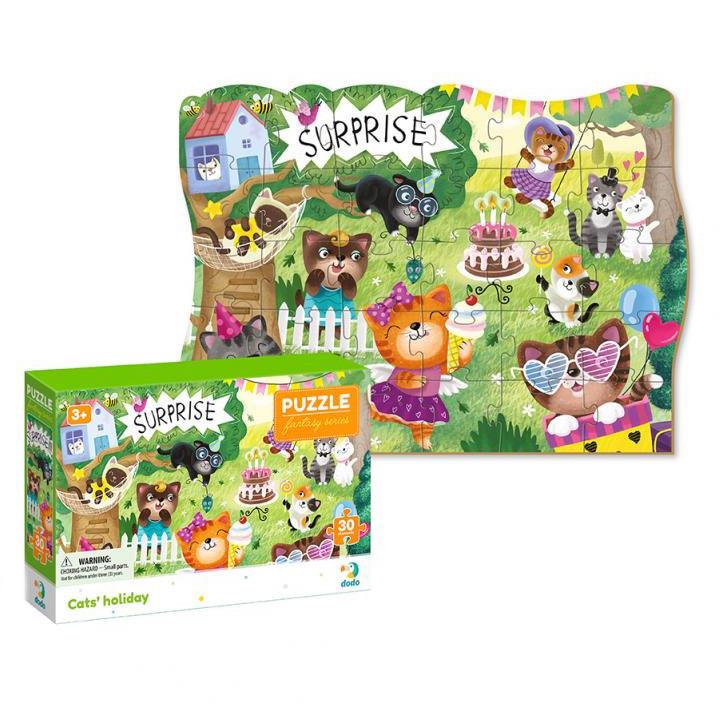 Пазли дитячі 300417 Свято котиків 30 ел. 2/3/4 (RLT21432)