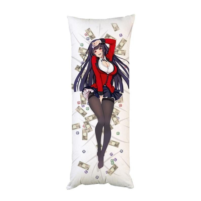 Подушка-обнимашка дакимакура Юмэко Джабами и Мэри Саотомэ аниме Безумный азарт двухсторонняя 40х100 см (dk164)