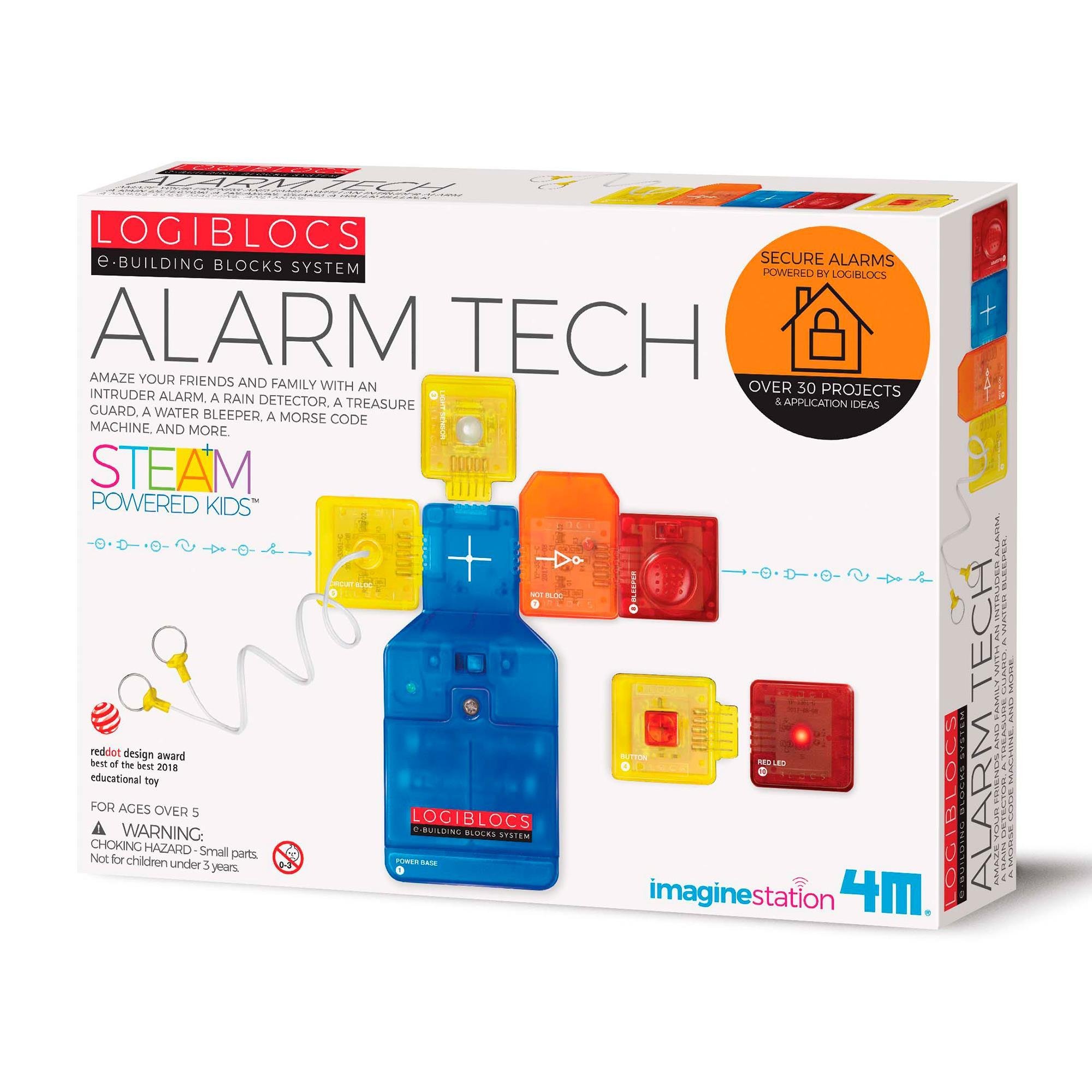 Конструктор електронний 4M Logiblocs Прилади сповіщення 7 модулів 30 проектів (00-06804)