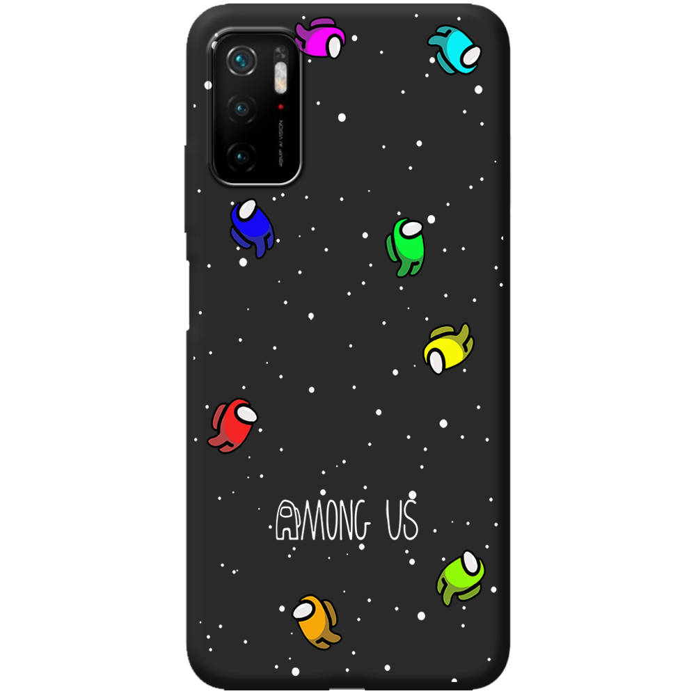 Чехол Boxface Xiaomi Redmi Note 10 5G Among Us Invisible Черный силикон (42639-bk76-44179)