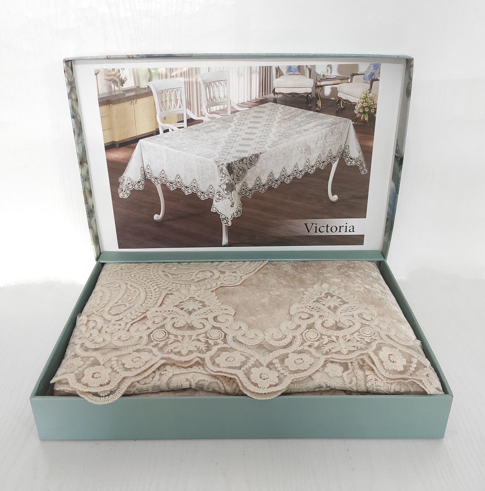 Скатерть велюровая Maison Royale 110x160 Victoria Cappucino (CN14618)