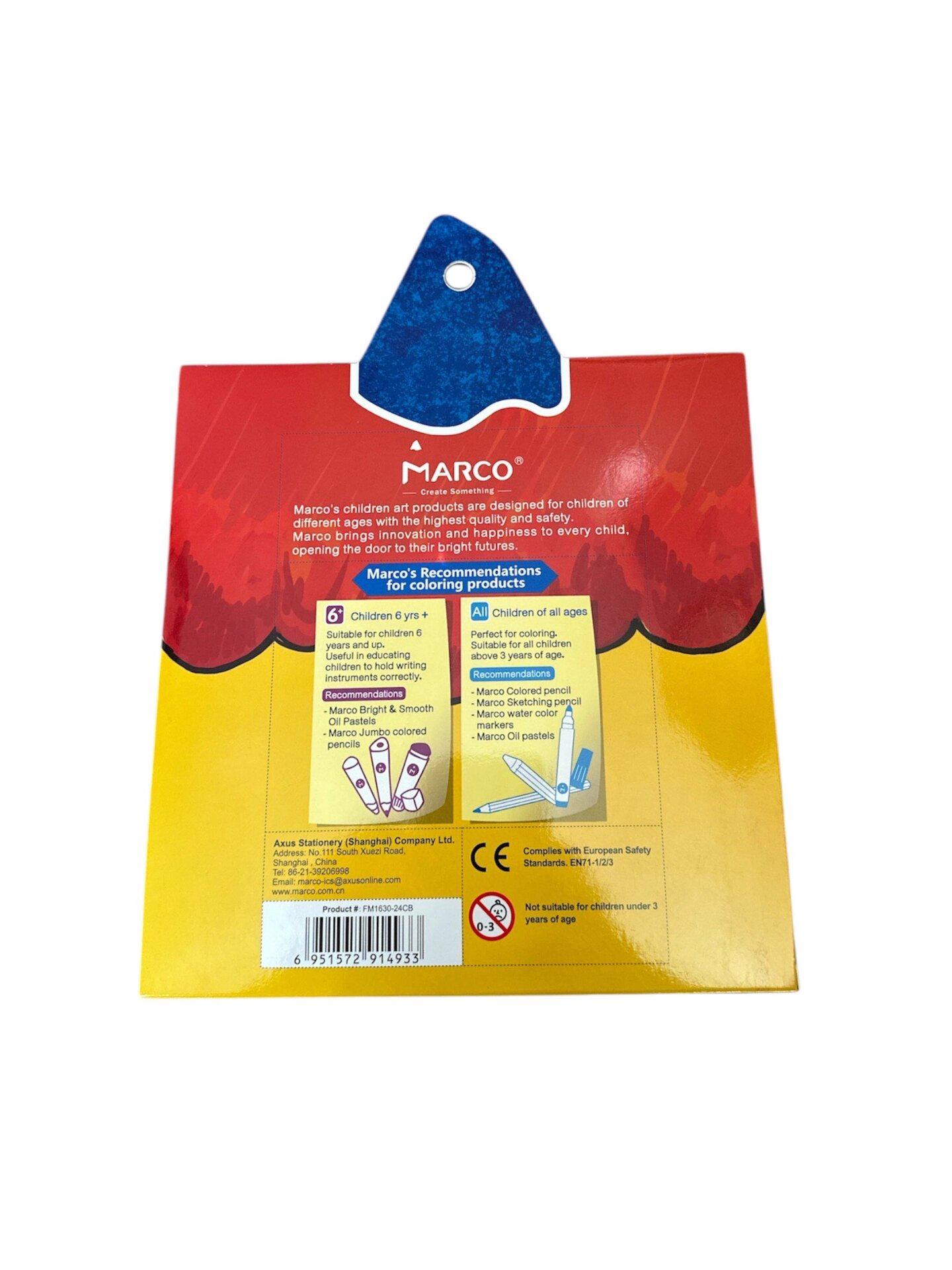Фломастеры Marco Ultra Washable 1630-24CB 24 цветов (26419225) - фото 2