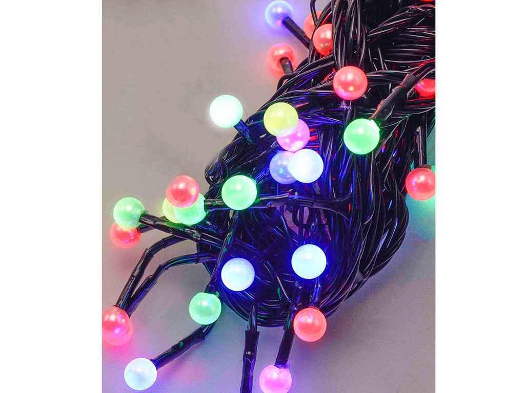 Гірлянда електрична Перлина 50 LED 5 м з перехідником Різнокольоровий (1271-54)