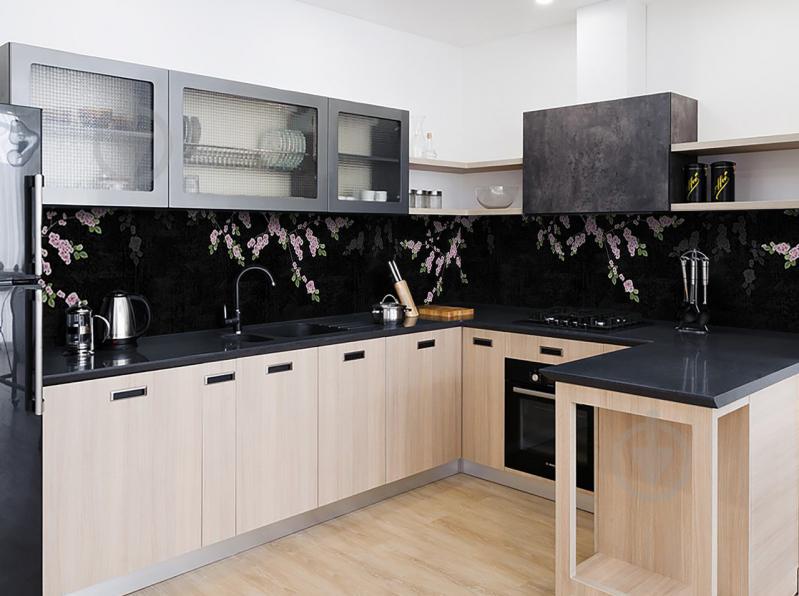 Наклейка виниловая кухонный фартук Zatarga "3Д Сакура" 600х3000 мм Наклейка виниловая кухонный фартук Zatarga "3Д Сакура" 600х3000 мм