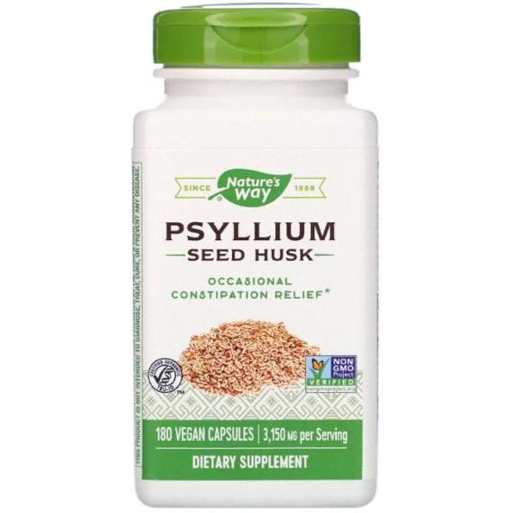 Клетчатка Nature's Way Psyllium Seed Husk 3150 мг 180 Veg Caps (NWY15354)