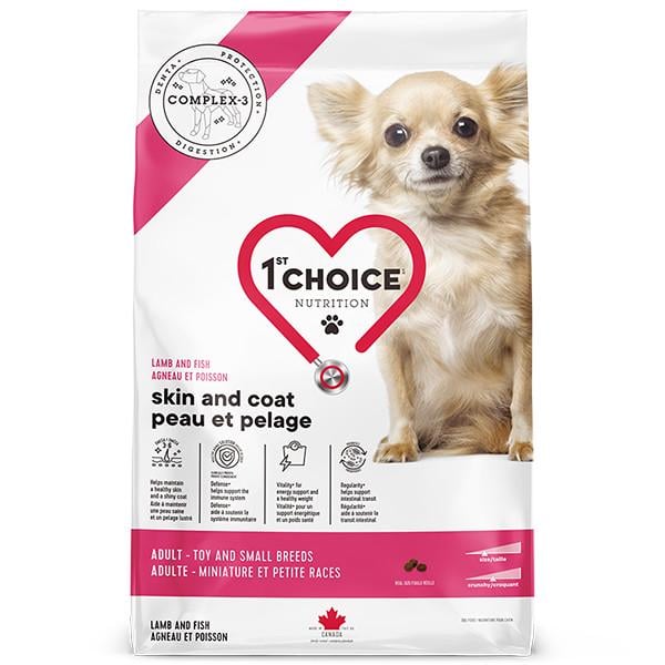Корм сухий суперпреміум для собак міні та малих порід 1st Choice Toy and Small Skin and Coat ягня/риба 2 кг (ФЧСВММЯР2)