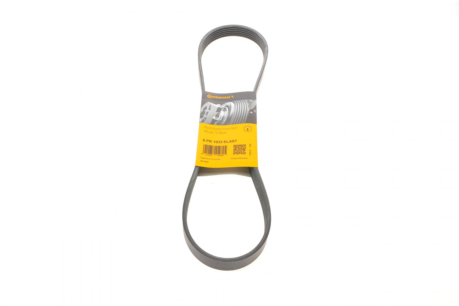Ремень генератора Continental Ford Fiesta VI 1.25-1.6Ti 08- 6PK1033 (ELAST)