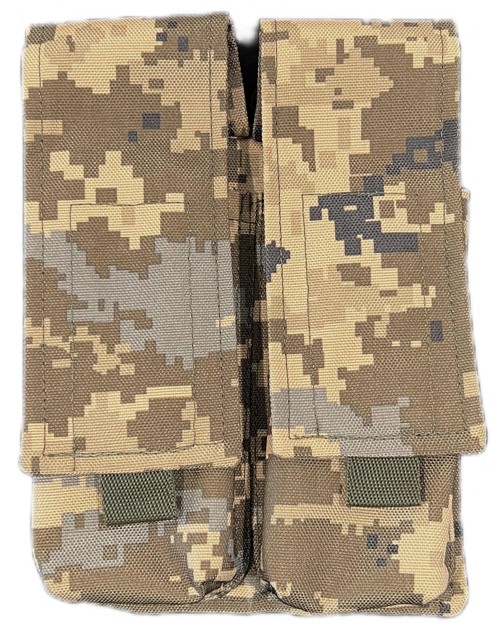 Подсумок закрытый двойной для 2 магазинов АК ТТХ Cordura 500D Пиксель (00003017)