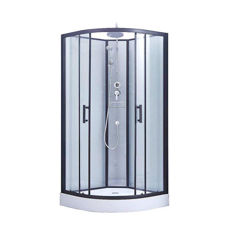 Гідромасажний бокс Lidz Majatek LMSB100100BLALOWTR 100x100x199 см Чорний (74601)