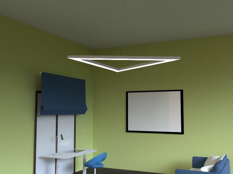 Подвесной светильник светодиодный LEDUA Дельта треугольник 220V 72W 5400 Lm 6000К 1000х1000х1000 мм (25344259) - фото 3