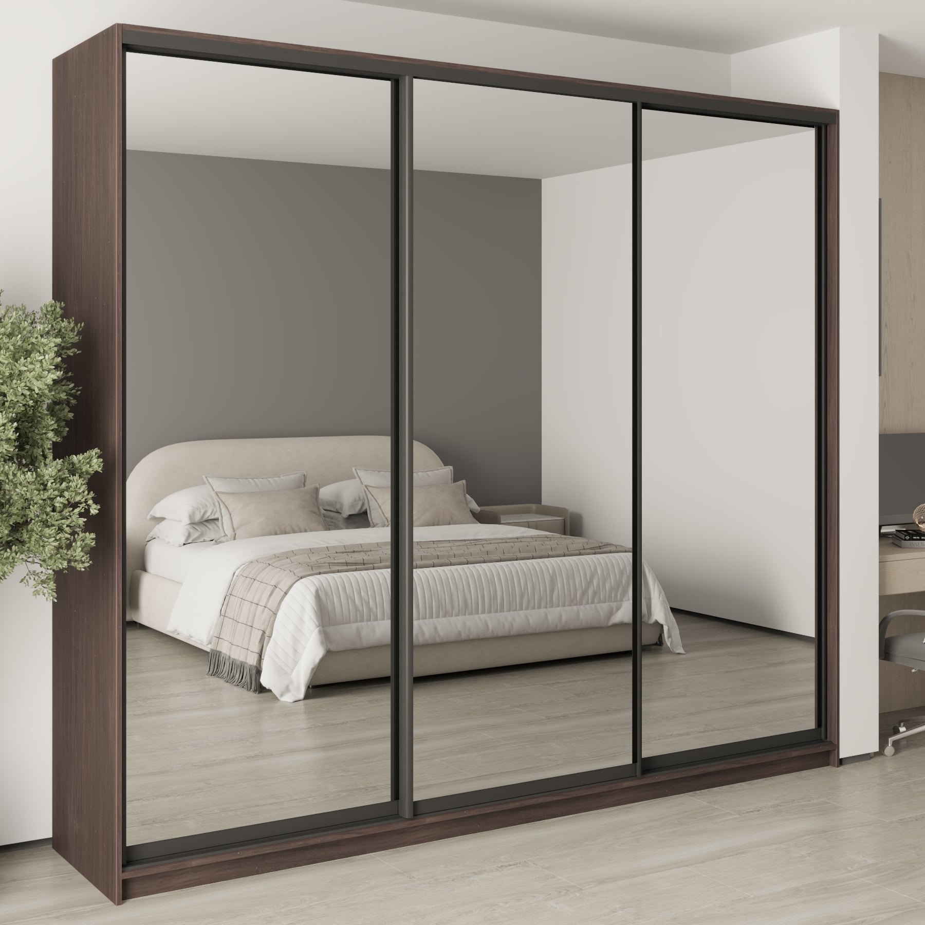 Шкаф-купе трехдверный Mebel Star Комбо BG MBS-9907 270х60х240 см Дуб ристрето (1009896) Шкаф-купе трехдверный Mebel Star Комбо BG MBS-9907 270х60х240 см Дуб ристрето (1009896)