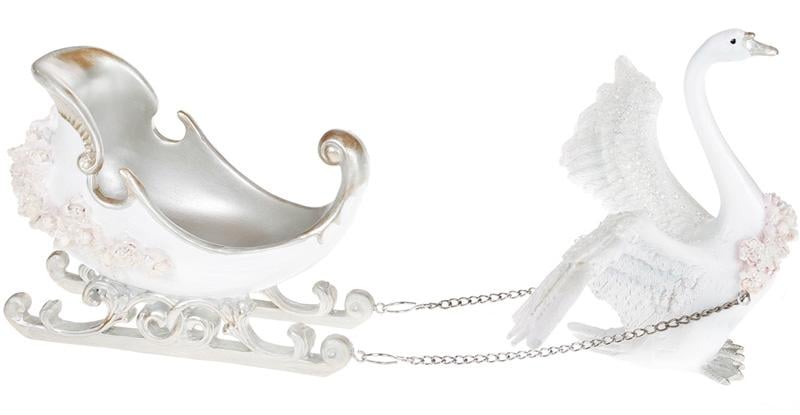 Декоративная композиция Лебедь с санями 41,8 см (BD-838-185)
