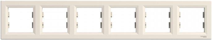 Рамка Schneider Electric EPH5800623 Asfora 6 постов пластик Кремовый (11485824) Рамка Schneider Electric EPH5800623 Asfora 6 постов пластик Кремовый (11485824)