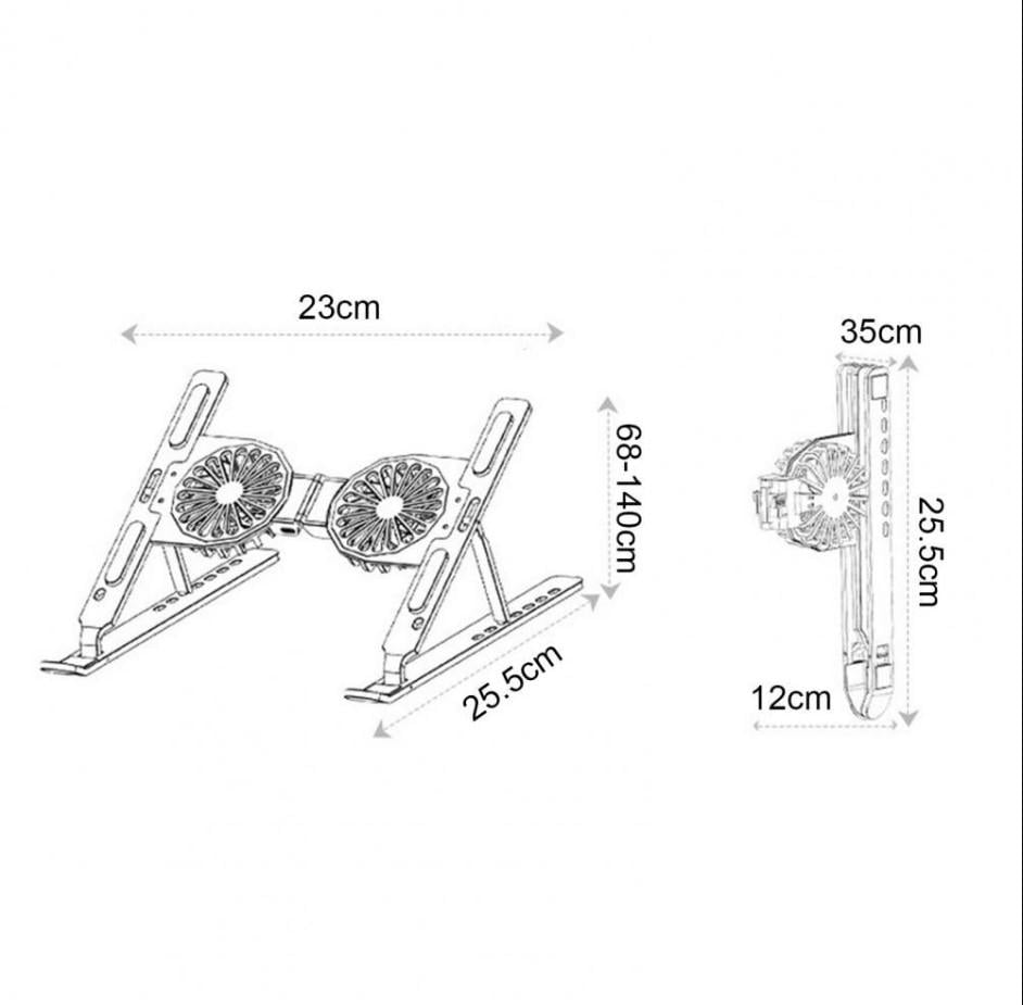 Подставка для ноутбука GreatRoc Aluminium с активным охлаждением 10-17" (GR-1) - фото 7 Подставка для ноутбука GreatRoc Aluminium с активным охлаждением 10-17" (GR-1) - фото 7