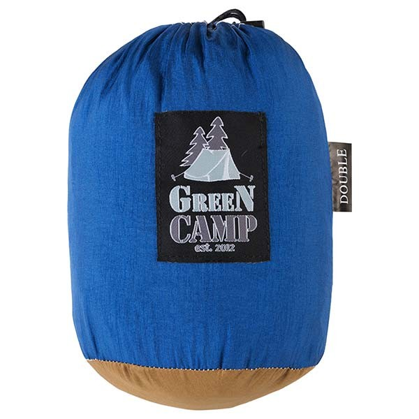 Гамак туристический подвесной Green Camp VOYAGE до 180 кг 300х200 см Синий с горчичным (GC-GK5WS) - фото 2
