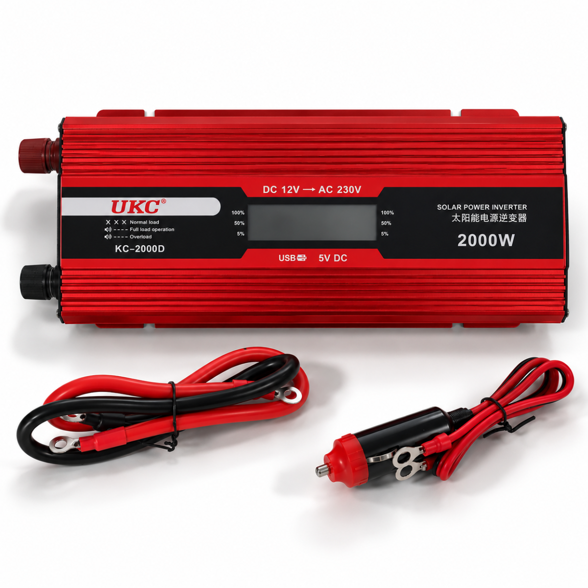 Автомобильный инвертор/преобразователь UKC 2000W с защитой от перегрева C20-K00
