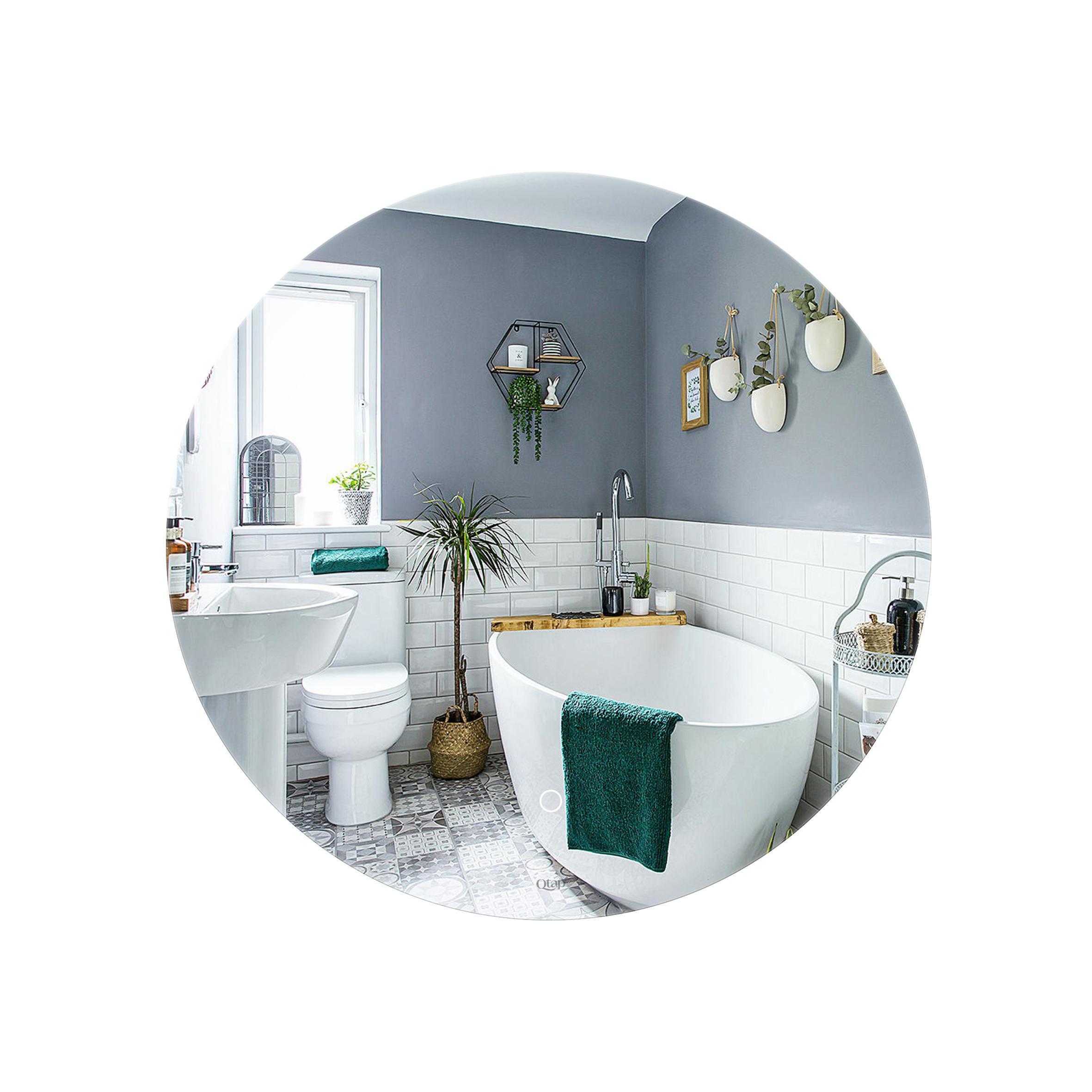 Зеркало Qtap Scorpio R590 QT14782001W с LED-подсветкой Touch/антизапотеванием/диммером 3000-6500K (20576766)