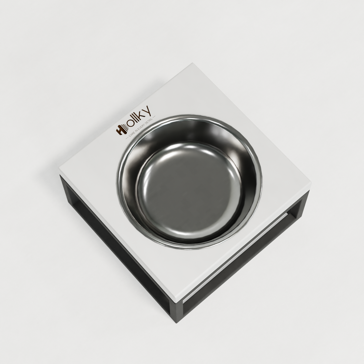 Миска на підставці для котів і маленьких собак Hollky Base Solo S 0,45 л (S-18187-GRWH) - фото 8