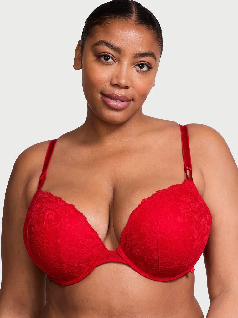 Бюстгальтер Victoria's Secret с Push-Up Tee Posey 75C Красный (1992439910119)