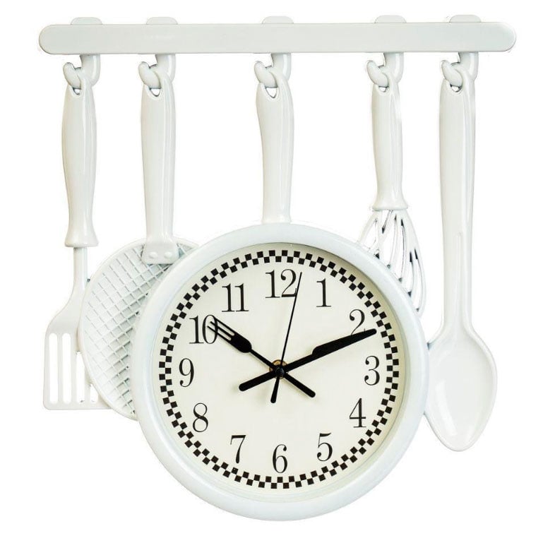Часы настенные  Veronese 12003-014 Приятного аппетита 35х20 см White