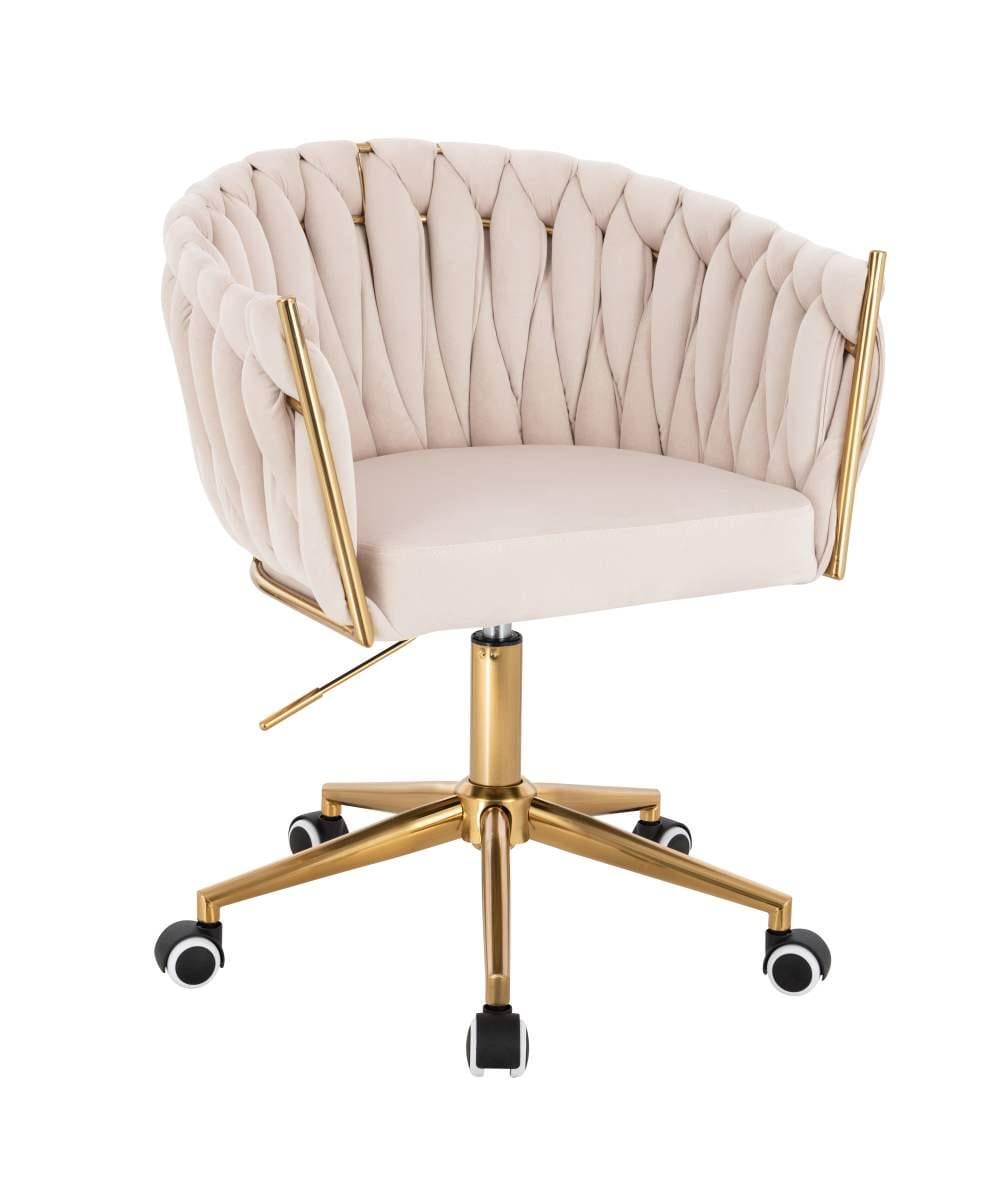 Кресло поворотноекресло для салона IMPERIA PLUS велюровое Бежевый (28947213)