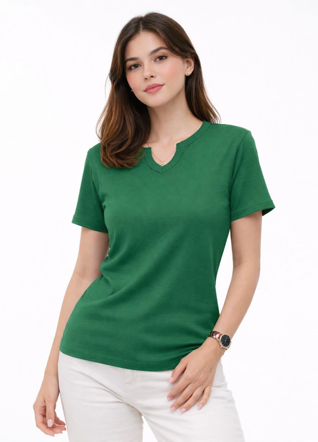 Футболка женская Наталюкс M Зеленый (2123838602431)