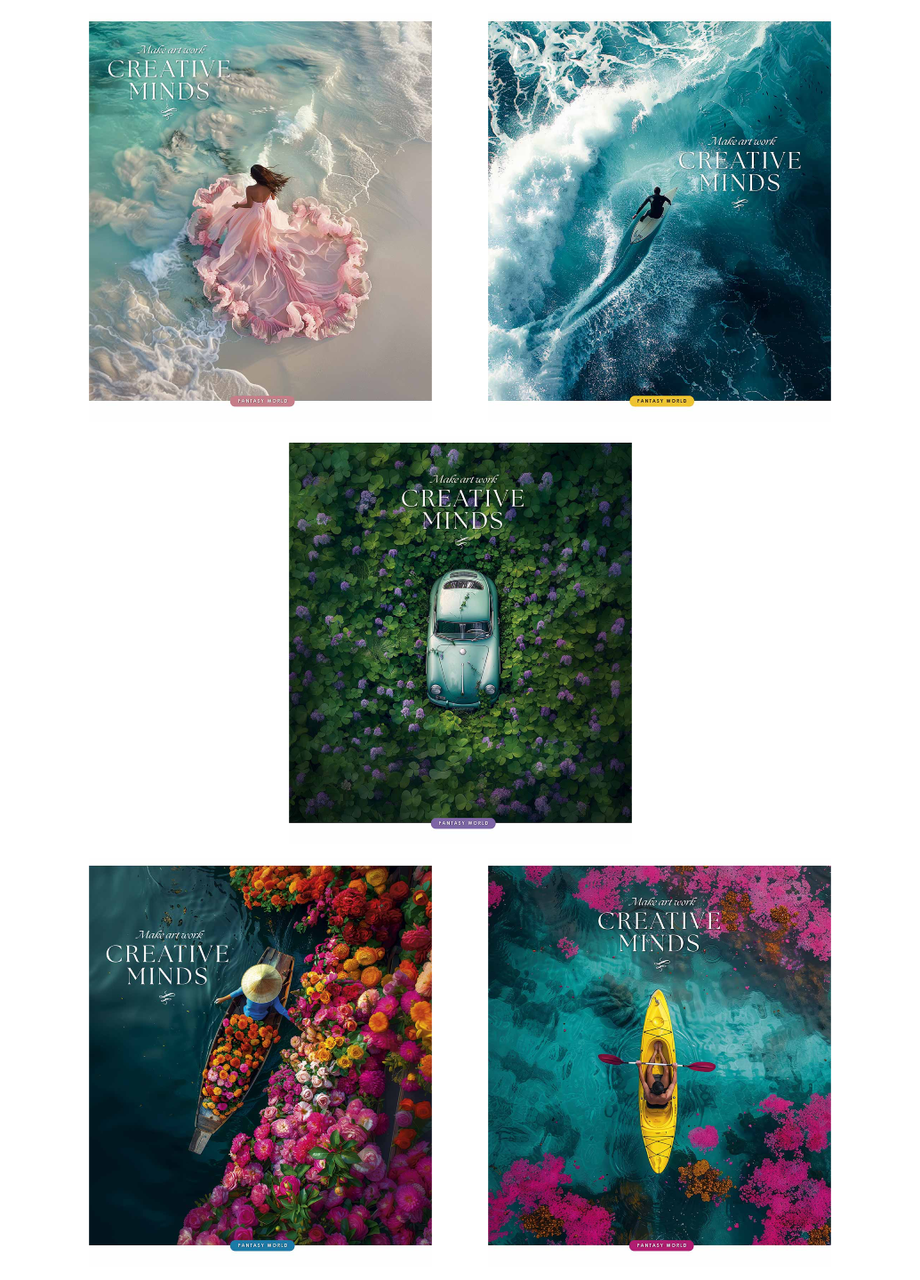 Зошити загальні Школярик Creative minds у клітинку 96 арк. 5 шт. (3509 4820006470050)