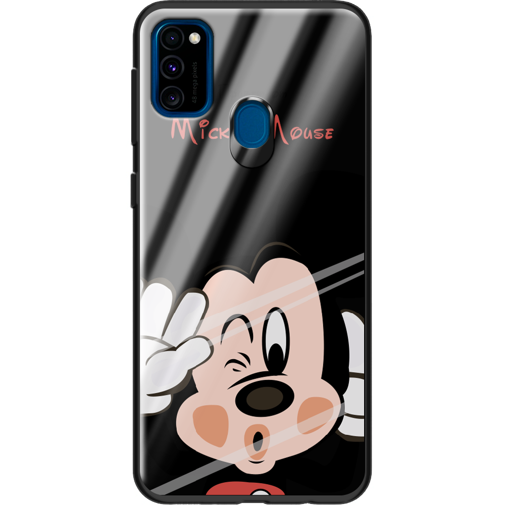 Чехол с рисунком Boxface Samsung M307 Galaxy M30s Mister M Черный силикон со стеклом (38209-cc58-38348)
