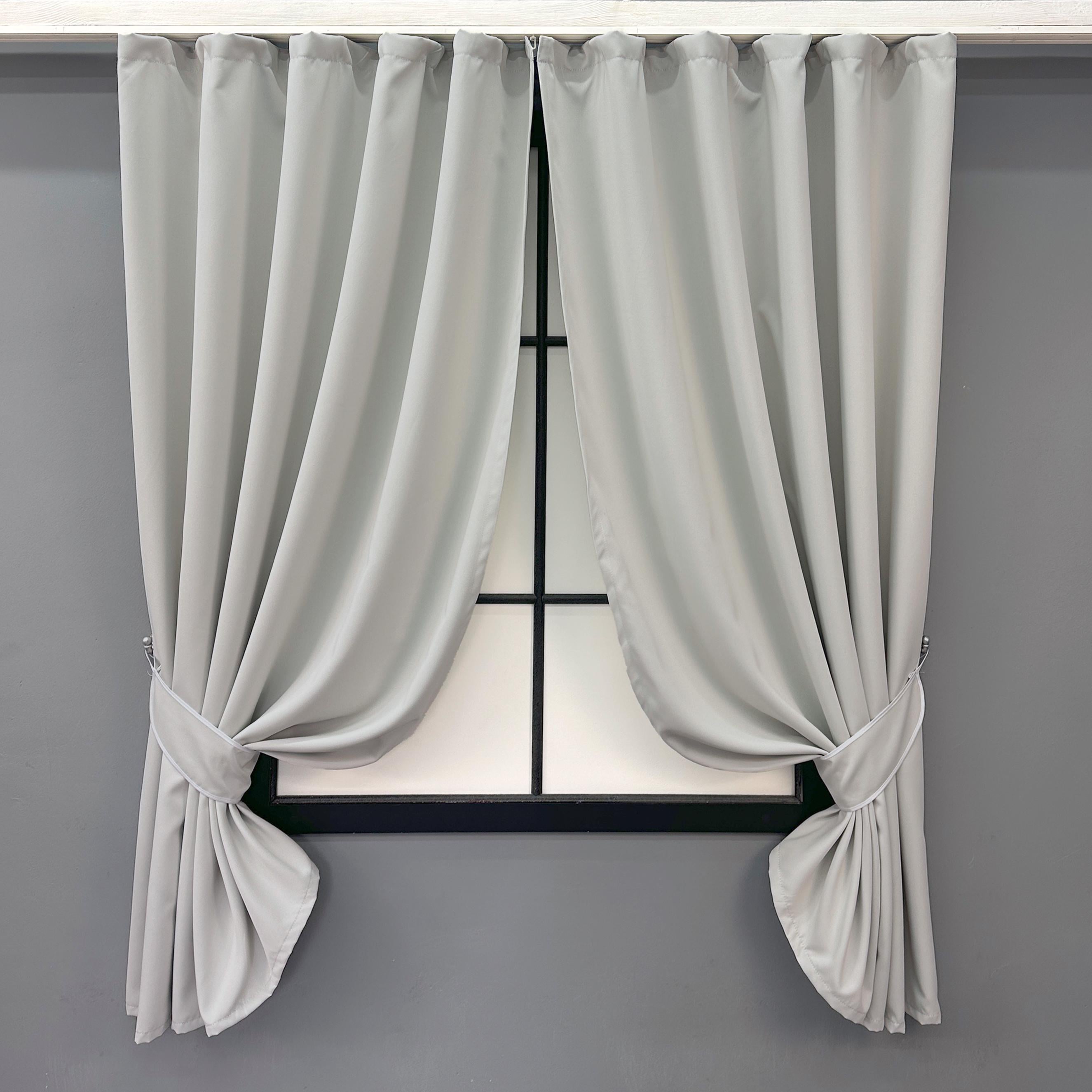 Комплект коротких штор VR-Textil Блэкаут Midnight №1670ш 140х170 см 2 шт. Светло-серый (35-0332)