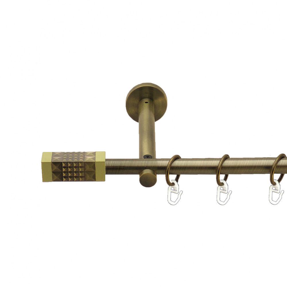 Карниз Orvit Рубікела металевий однорядний циліндр 16 см гладка труба кільце металеве 16 мм 200 см Антик (7282715)