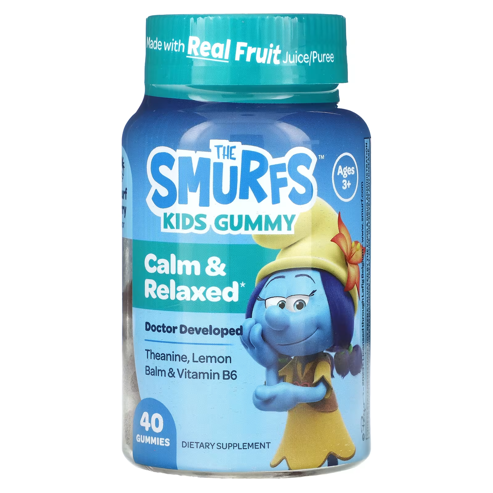 Мультивитамины The Smurfs Kids Gummy Calm and Relaxed Smurf Berry для детей от 3 лет 40 жевательных таблеток